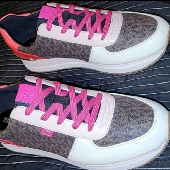 Michael Kors Monique Trainer Pink/Brown - Picture 10 of 12